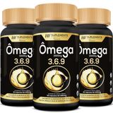 Kit 3x Omega 3 6 9 60 Caps Peixe Linhaça Borragem Hf