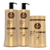 Kit Haskell Mandioca Shampo Condicionador E Mascara 1litro