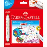 Canetinha Hidrográfica Faber Castell Super Duo 10 Cores