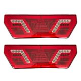 Par Lanterna Traseira Guerra Carreta Baú Truck 12v Iva Led