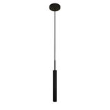 Pendente Luminária Teto Tubo Sala Cama Cabeceira Preto 40cm