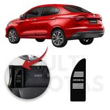 Descanso De Pé Fiat Cronos 2018 A 2022 Aço Escovado Preto