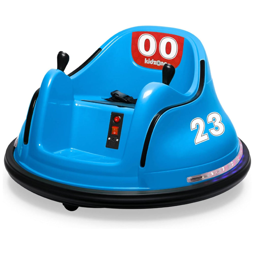 Carro Elétrico Infantil Bate Bate 6v Com Adesivo Personalizável, Controle Remoto, Luzes Led E Giro De 360º Para Crianças De 1 A 5 Anos, Kidzone, Azul