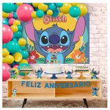 Kit Festa Stitch Enfeites De Mesa Toppers Faixa Aniversário