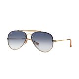 Ray-ban Blaze Aviator Rb3584n Ouro - Aço - Lentes Azul