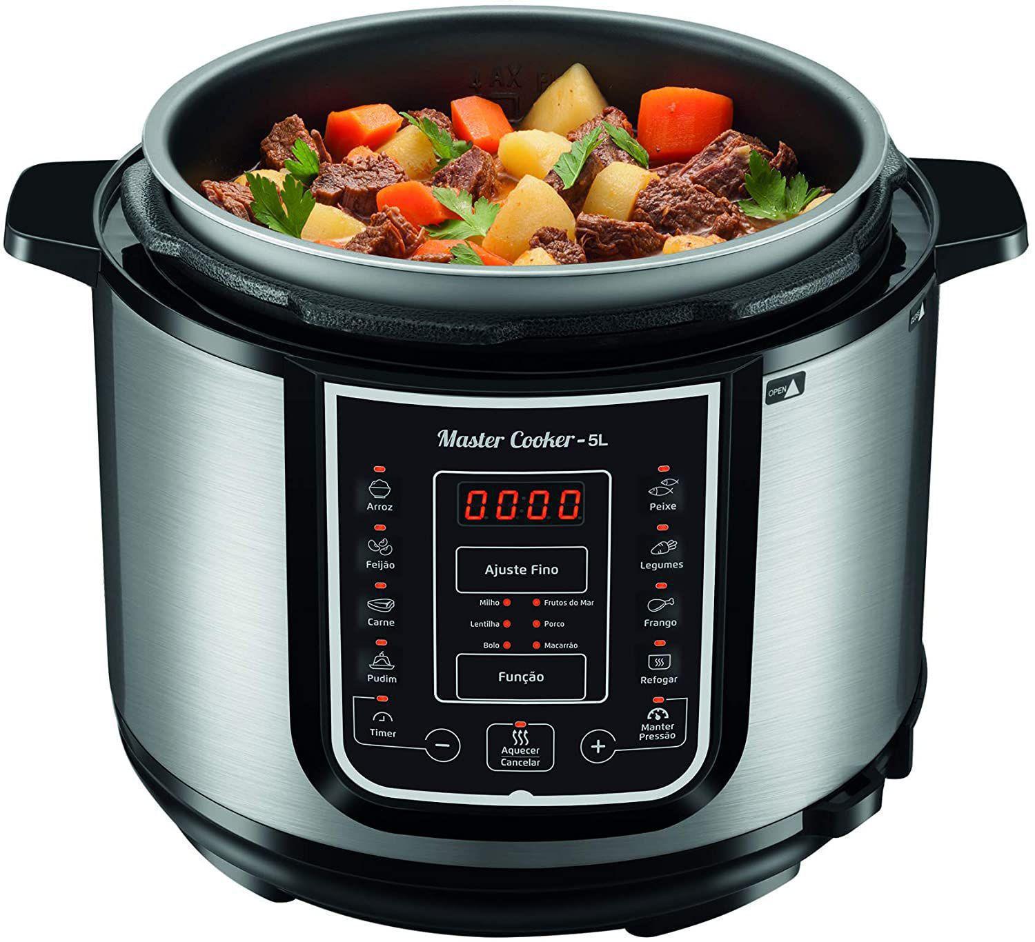 Panela De Pressão Elétrica Mondial Master Cooker 5l 110v