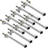 10 Suportes Refletor Base Reta Braço 60 Cm 10 Cjts - Branco