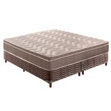 Cama Box King: Colchão Anatômico Paropas D33-ep Confort Ultra Firme + Base Crc Fantasy Brown(193x203)