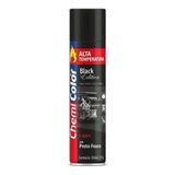 6 Tinta Spray Alta Temperatura Preto Fosco Chemicolor 350ml