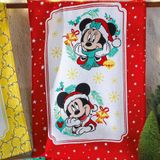 Pano De Copa Felpudo Mickey E Minnie Vermelho - Dhler