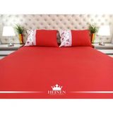 Jogo De Cama Queen 3 Pçs Em Malha 100% Algodão Vermelho