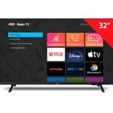 Smart Tv 32 Polegadas Hd Roku Tv E Borda Infinita 32s5135/78g Aoc Preto Bivolt