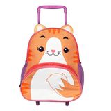 Mochila Escolar Infantil De Rodinhas Animais Com 6 Modelos Animal:gato