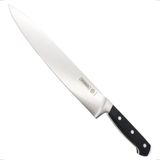 Faca De Carne Cozinha Profissional 10 Pol Inox Chef Mundial Cor:preto