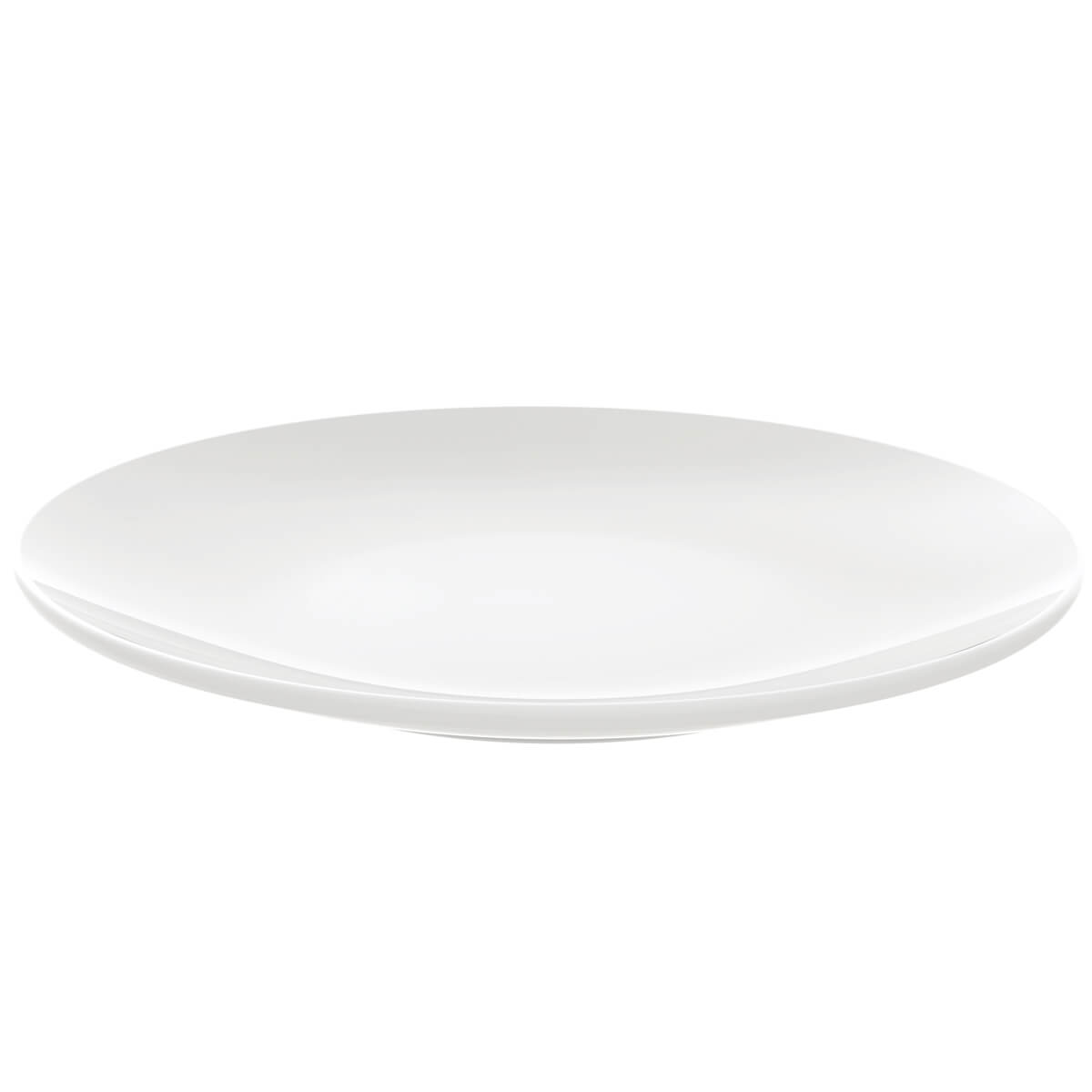 Prato De Sobremesa Porcelana Tramontina Leonora 19cm Branco Raso Cupê Avulso