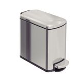 Lixeira Tramontina 6 Litros Tipo D Slim Em Aço Inox Scotch Brite Tramontina