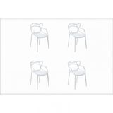 Kit 4 Cadeiras Allegra Rivatti Branco