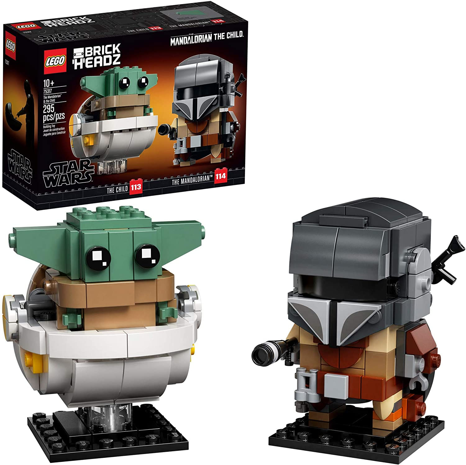 Lego Brickheadz Star Wars O Mandaloriano E A Criança Kit De Construção - Brinquedo Para Crianças E Fãs De Star Wars (295 Peças)