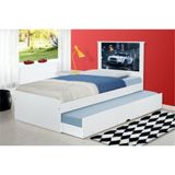 Cama Bibox Solteiro Carro Branco Potente