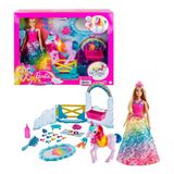 Boneca Barbie Unicórnio Arco Íris Colorido 28cm Mattel Gtg01