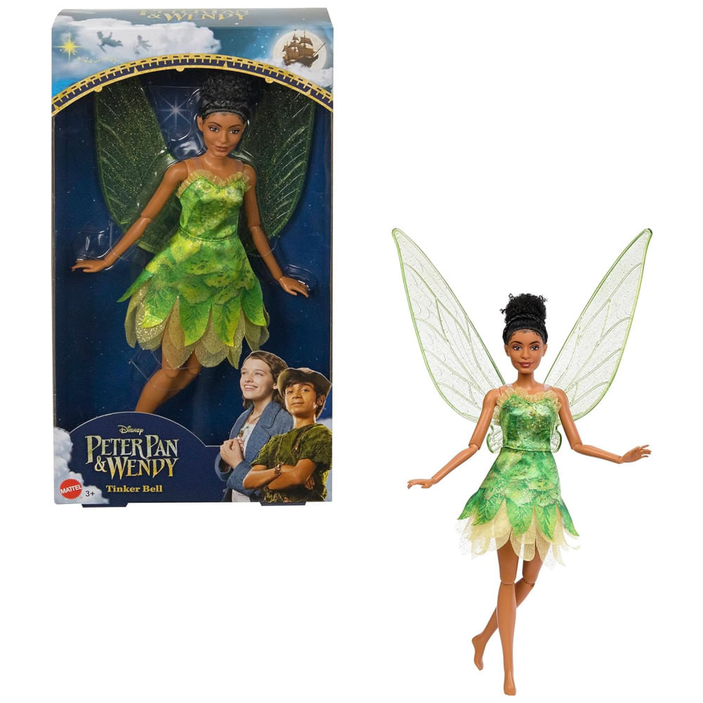 Boneca Tinker Bell Da Disney Com Asas Inspirada Em Peter Pan E Wendy, Mattel