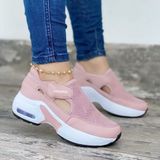 Caminhada Feminina Confortável Malha Respirável Air Cushion Shoe