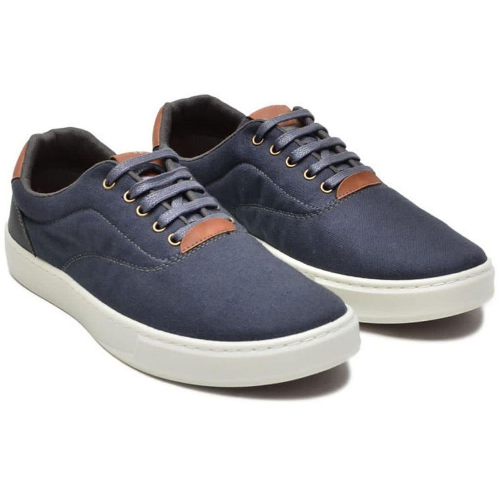 Tênis Masculino Ixória Casual Canvas Lona Azul Marinho