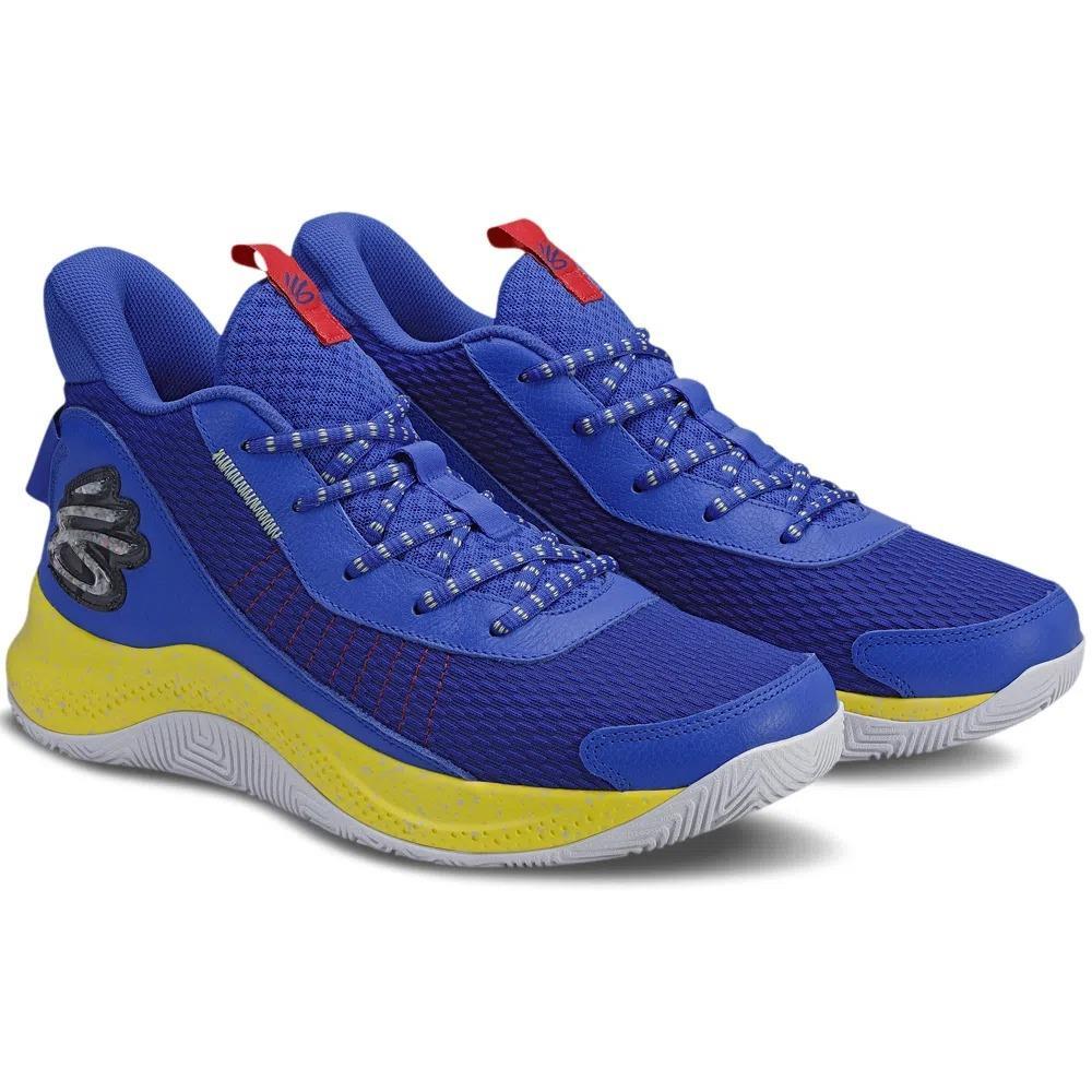 Tênis Under Armour Masculino Curry 3027782 Azul/amarelo 46