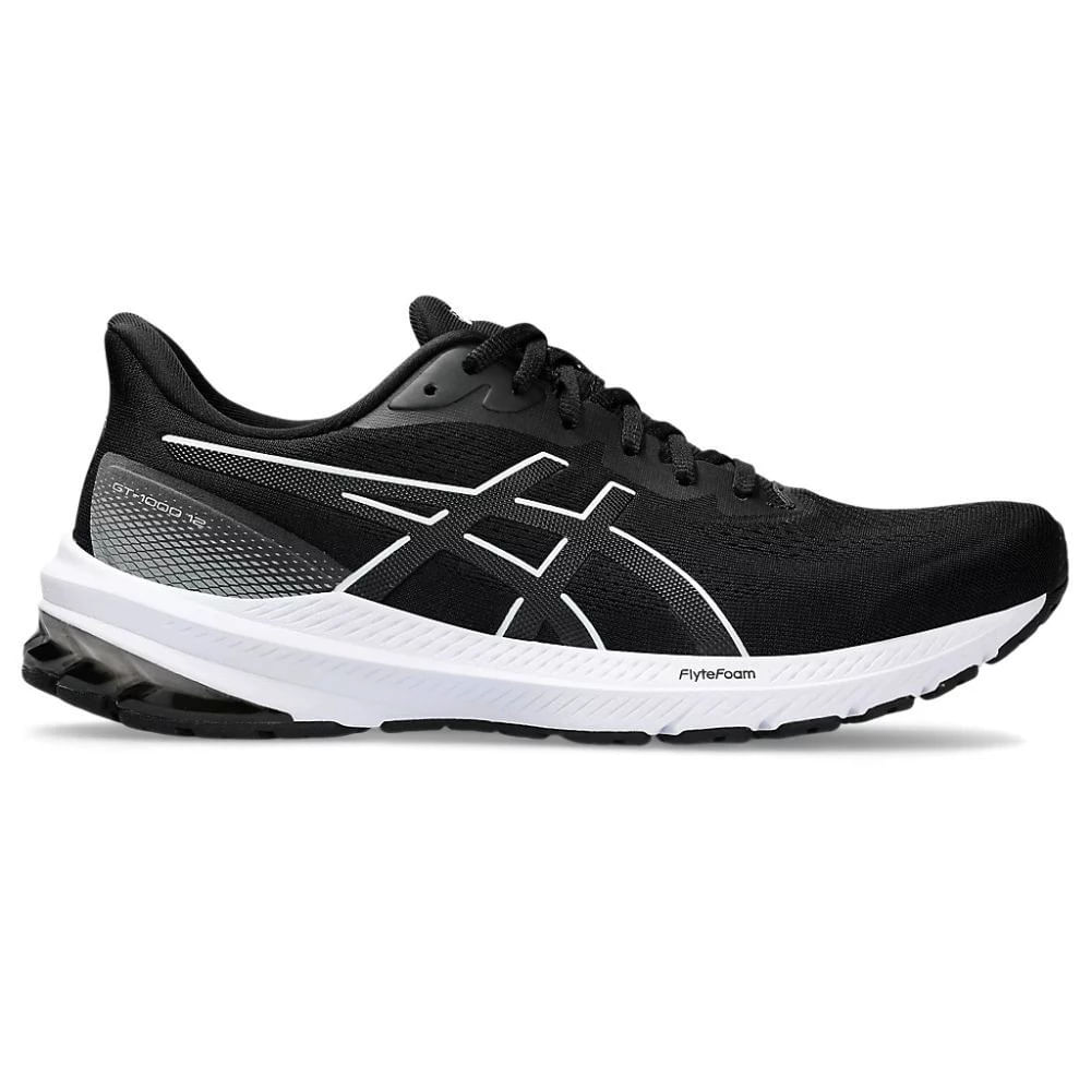 Tênis Asics Gt-1000 12 Black White-masculino