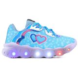 Tenis Infantil De Led Meninas Refletivo Casual Leve Light