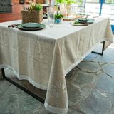 Toalha De Mesa Retangular 180x225cm 104  - Rafimex Cru