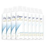 Kit 9 Desodorantes Aerosol Dove Clinical Original Clean 150ml/91g