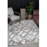 Tapete Istambul 01 0,50x0,80 - Bege E Cinza - Edantex