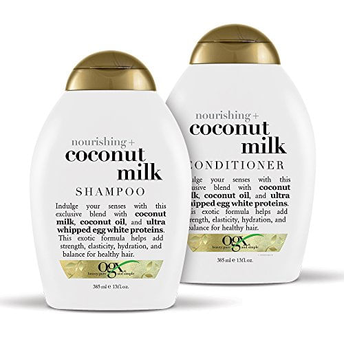 Shampoo E Condicionador Nutritivo De Leite De Coco 13 Oz Branco