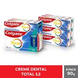 Creme Dental Colgate Total 12 Whitenin &amp; Advanced Fresh 90g Leve 6 Pague 5