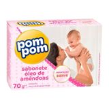 Sabonete Pom-pom Baby Magic Óleo De Amêndoas 70g Embalagem Com 12 Unidades