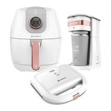 Kit Cadence Dream Rosé Gold - Fritadeira - Cafeteira - Sanduicheira - 220v