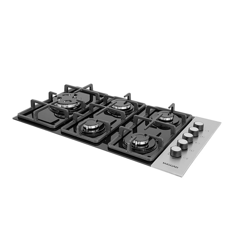 Cooktop 5 Bocas Suggar Preto - Gás Bivolt - Fg5335vpix