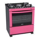 Fogao A Gas 5 Bocas Venax Delplus Vitreo Bl Pink