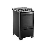 Fogão 4 Bocas Preto Com Mesa Inox Dako Magister Bivolt