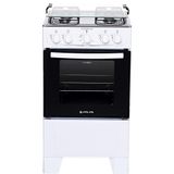 Fogão De Piso Atlas 4 Bocas Coliseum Plus | Mesa De Inox, Branco