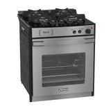 Fogão Elétrico de Embutir 4 Bocas a Gás Gaudi Platinum Vitreo Inox 220V - Venax