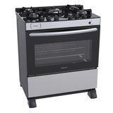 Fogao A Gas 5 Bocas Venax Gaudi Vitreo Inox