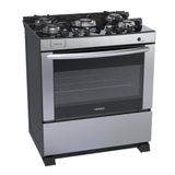 Fogão a Gás 5 Bocas Venax Delplus Vitreo Bl Inox