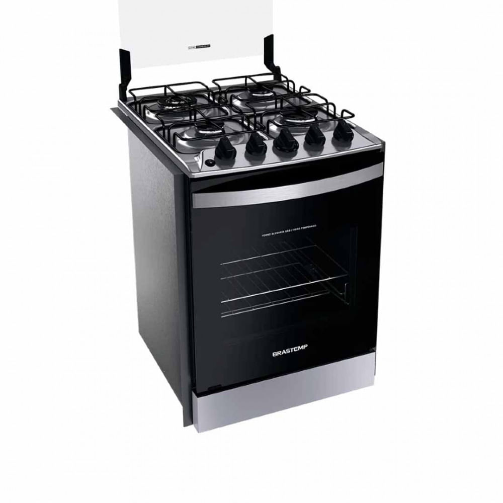 Fogão Brastemp 4 Bocas Mesa De Inox Byo4ebruna