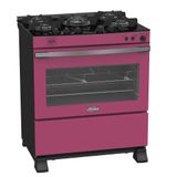 Fogao A Gas 5 Bocas Venax Gaudi Vetro Vitreo Pink 127v