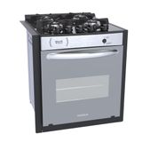 Fogão de Embutir 4 Bocas Venax Gaudi Prisma Vitreo Elétrico Inox GLP