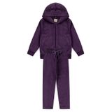 Conjunto Infantil Menina Plush - Orelinhas - Roxo