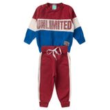 Conjunto Bebê Moletom Menino - Unlimited -vermelho