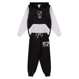 Conjunto Infantil Menino Inverno Esportivo Nba - Power Sport - Preto E Branco - Com Bolso